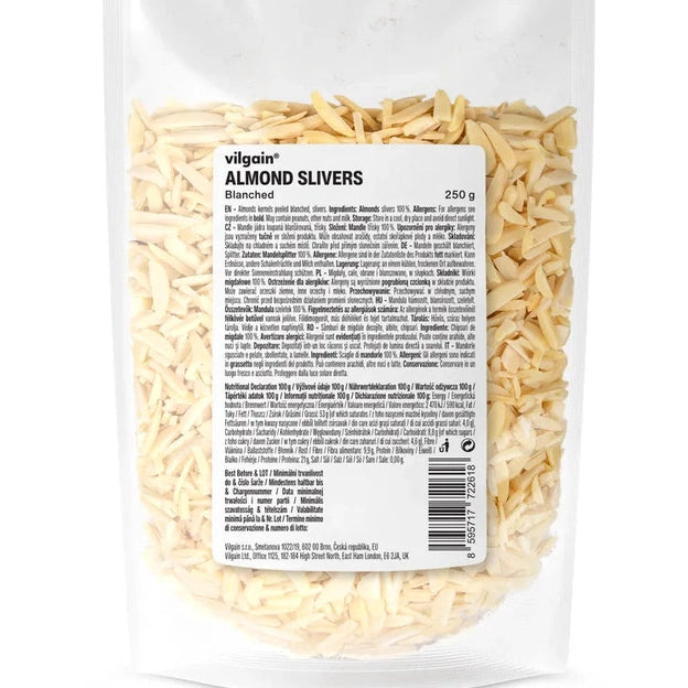 Vilgain Hakkede Blancherte Mandler - 250g - Norgain