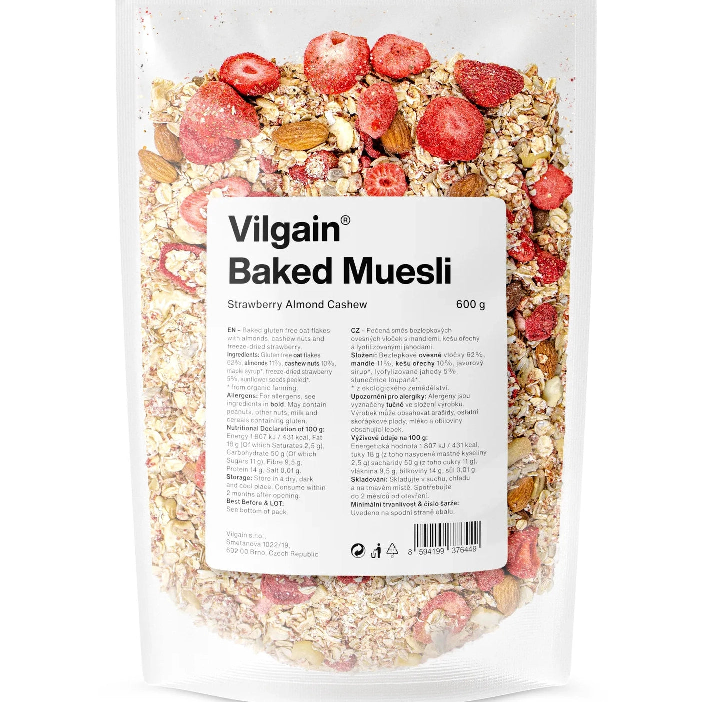 Vilgain Bakt müsli - 600g - Norgain