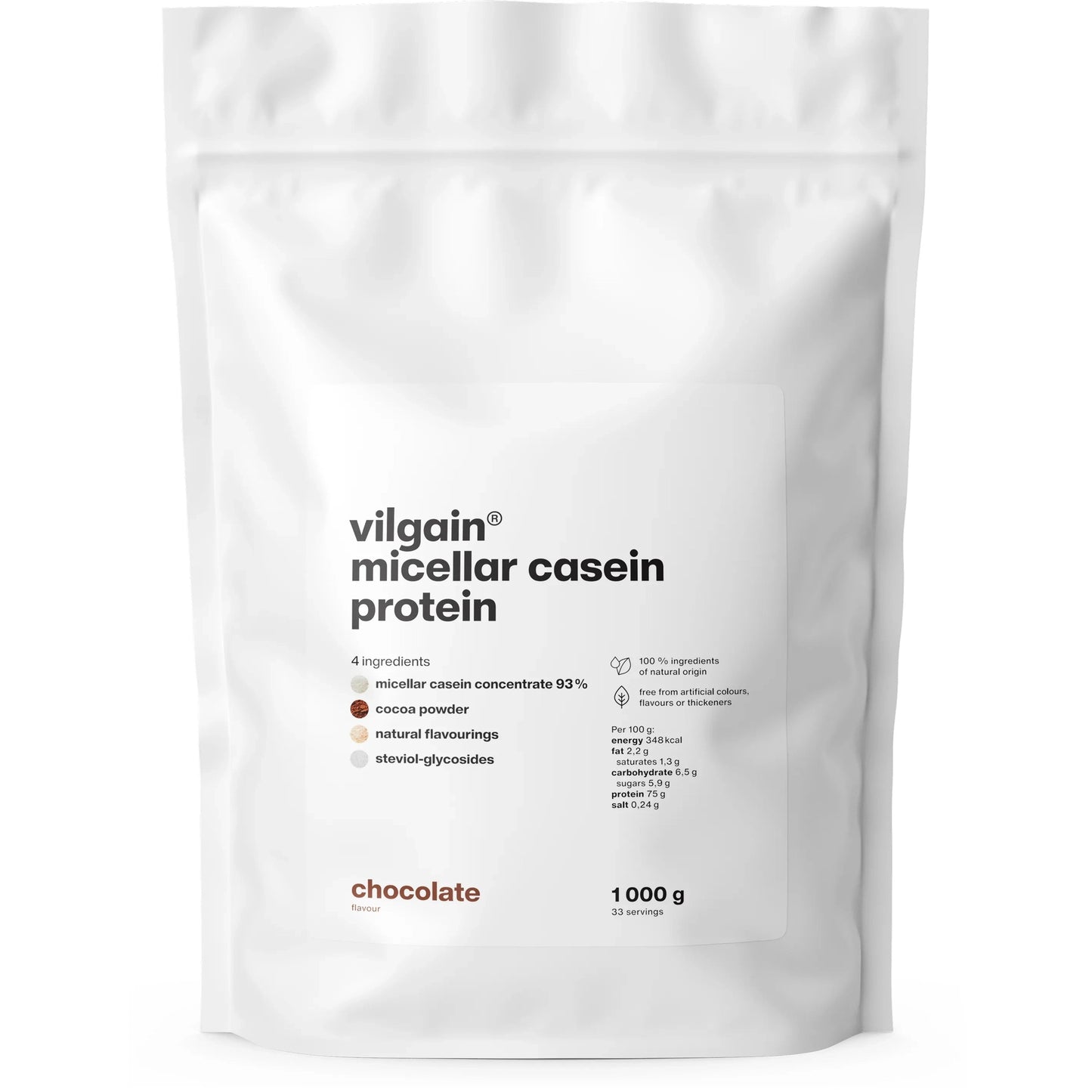 Vilgain Micellar Casein Protein - 1000g - Norgain