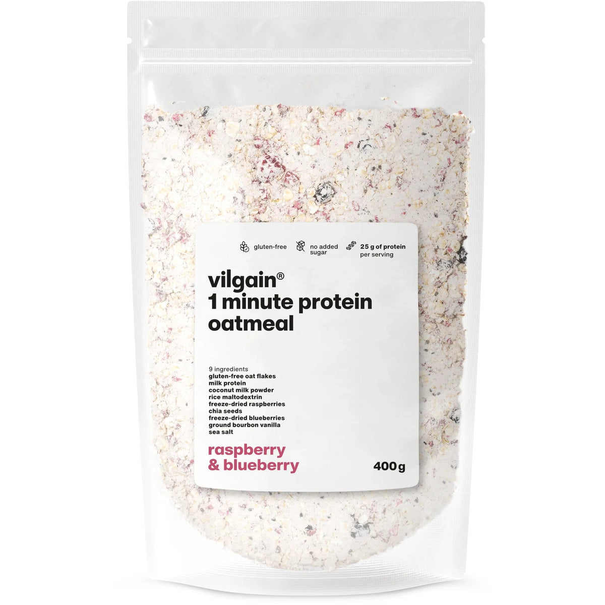 Vilgain 1 minutt proteinhavregryn - rask, proteinrik frokost (400g)
