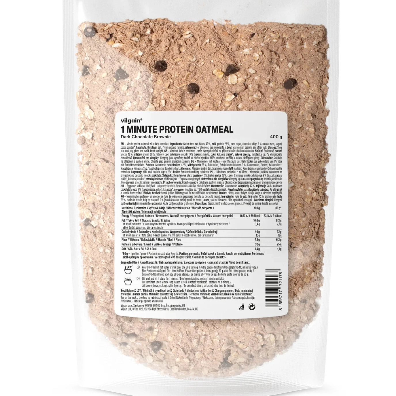 Vilgain 1 minutt protein havregryn