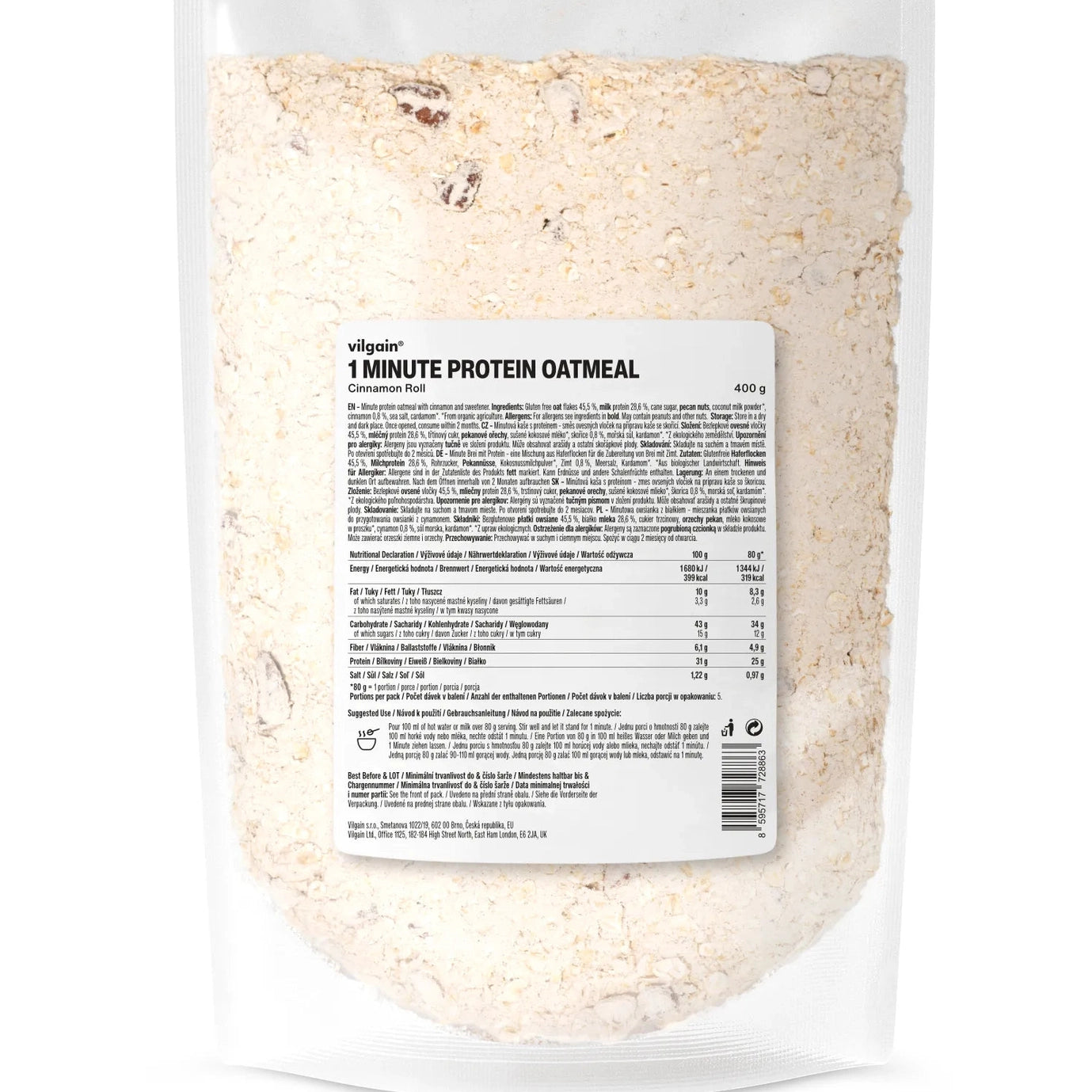 Vilgain 1 minutt protein havregryn