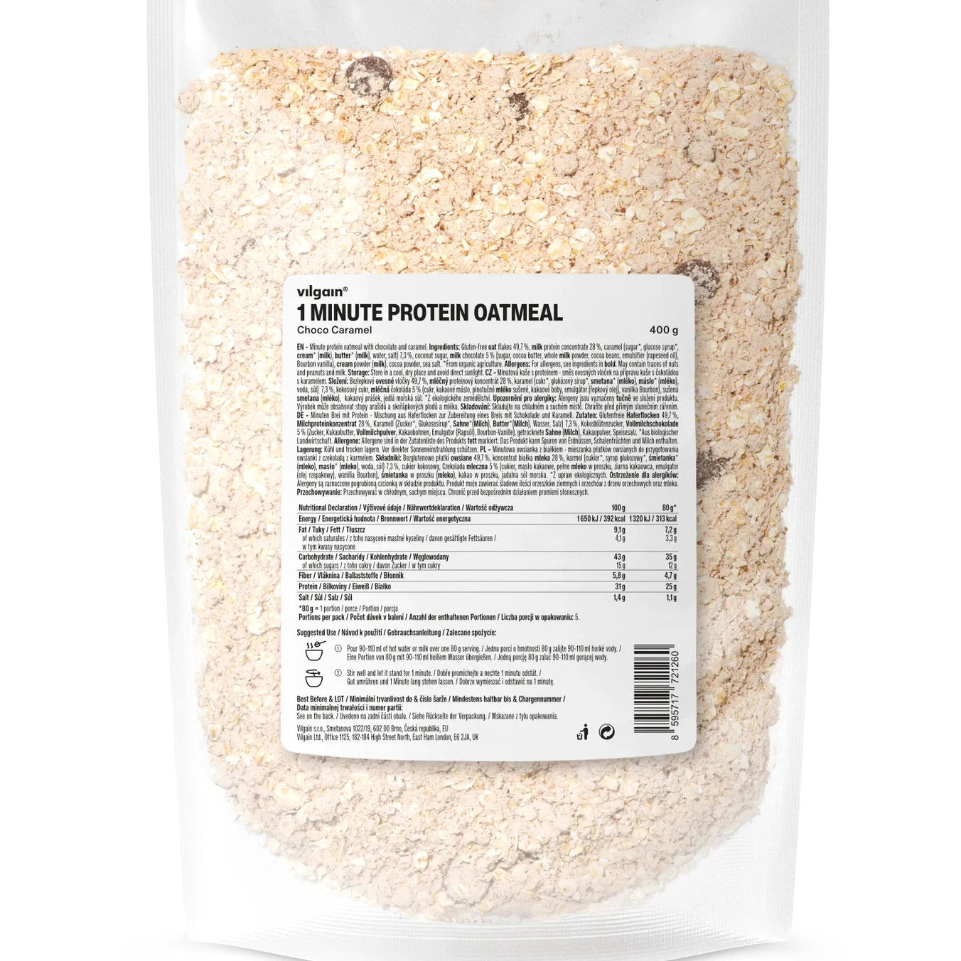 Vilgain 1 minutt protein havregryn