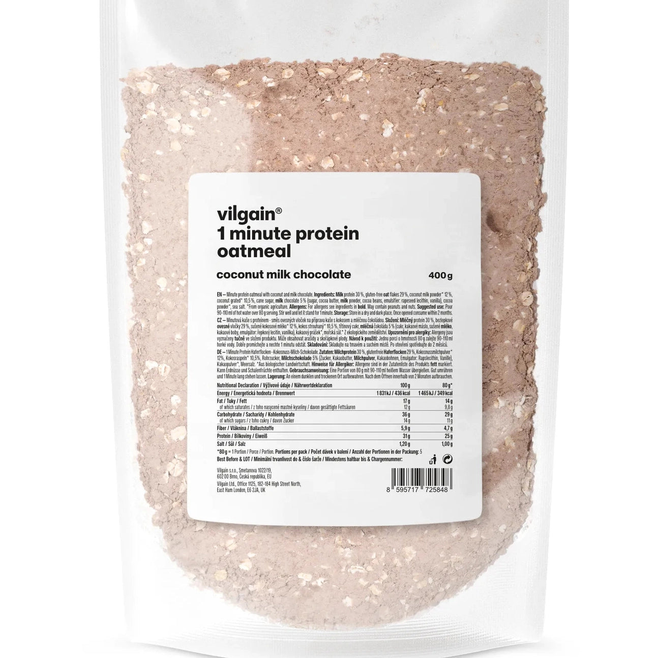 Vilgain 1 minutt protein havregryn