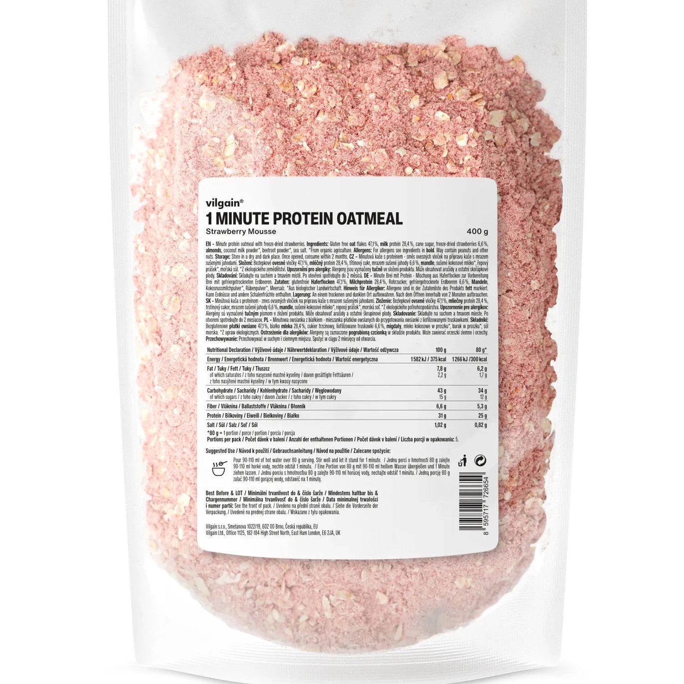 Vilgain 1 minutt protein havregryn