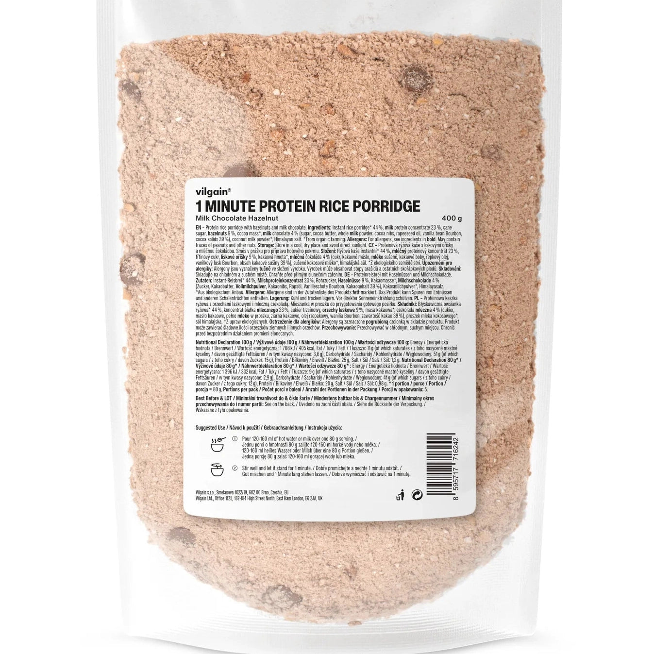 Vilgain 1 minutt proteinrik risgrøt