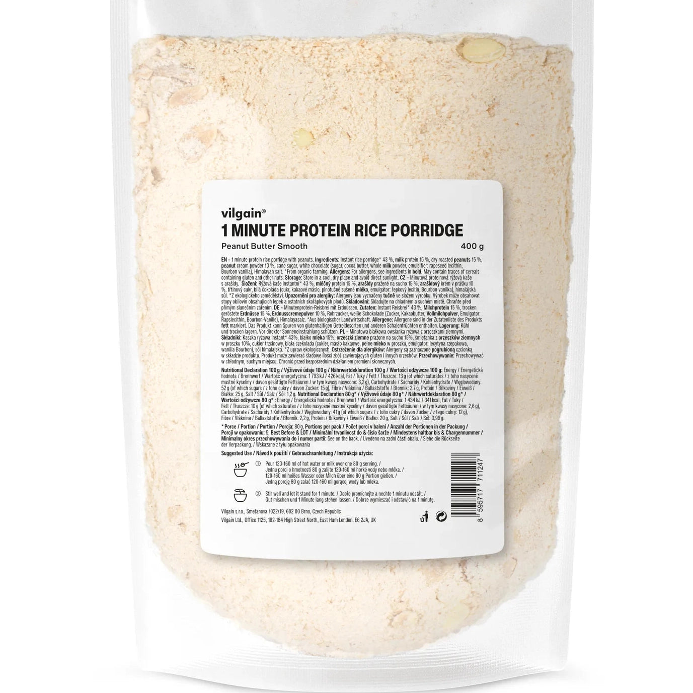 Vilgain 1 minutt proteinrik risgrøt