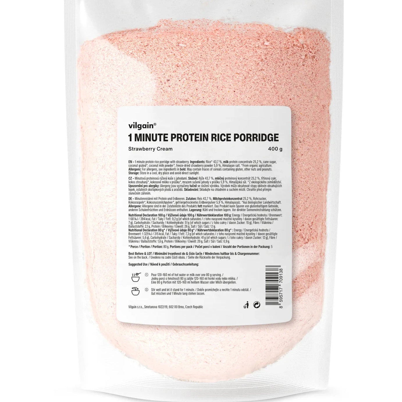 Vilgain 1 minutt proteinrik risgrøt