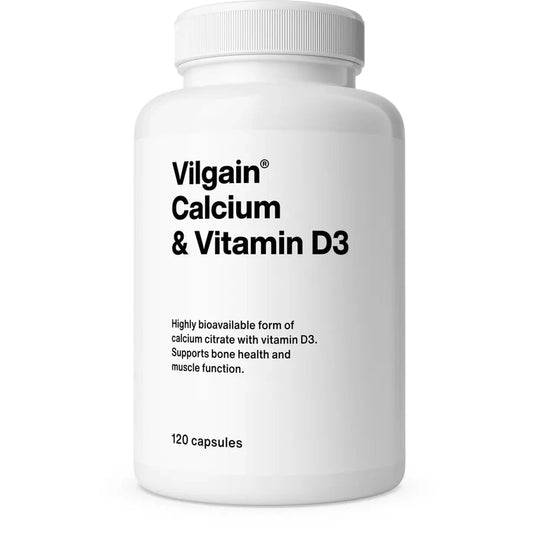 Vilgain Kalsium & Vitamin D3 - 120 kapsler