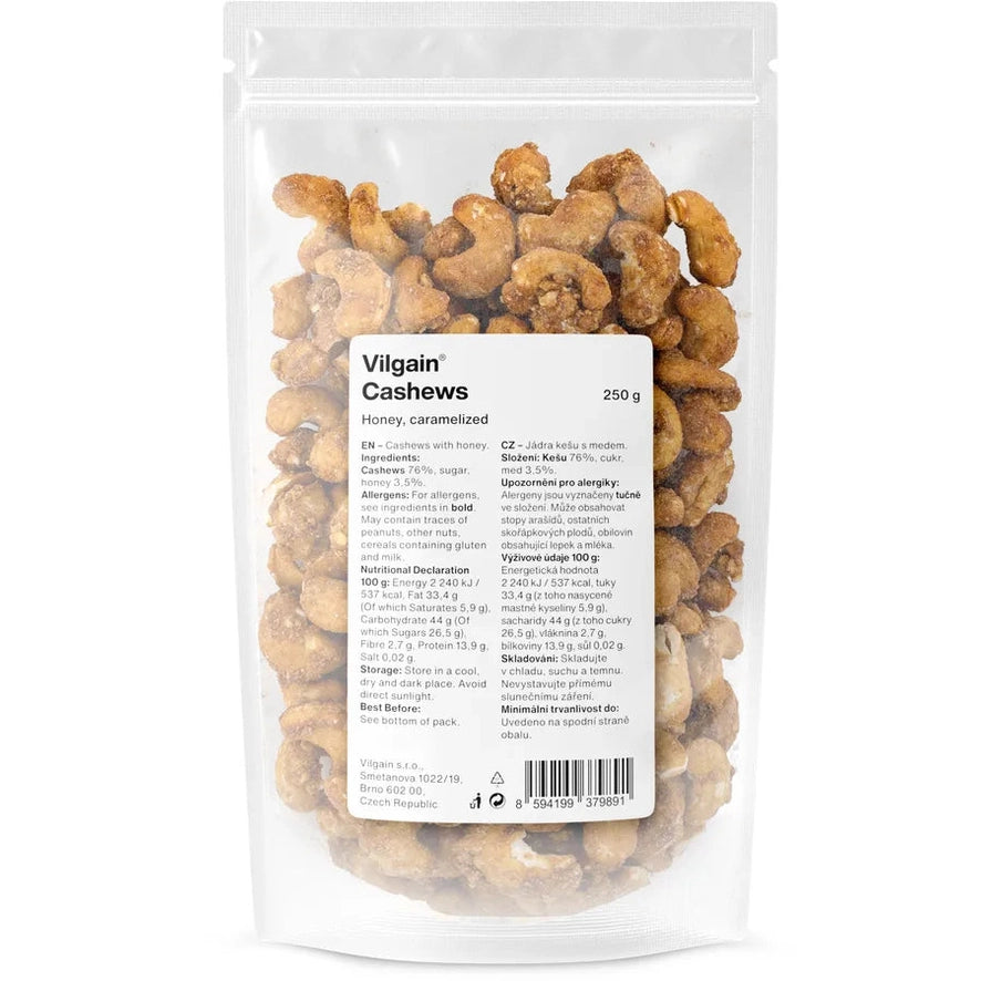 Vilgain Karamelliserte Cashewnøtter - 250g