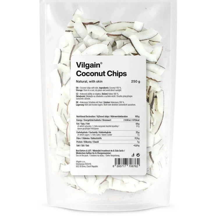 Vilgain Kokosflak med skall - 250g