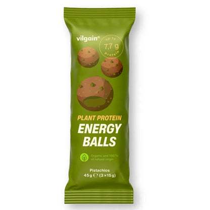 Vilgain Økologisk Plant Protein Energy Balls - 45g (3 x 15g) - Norgain