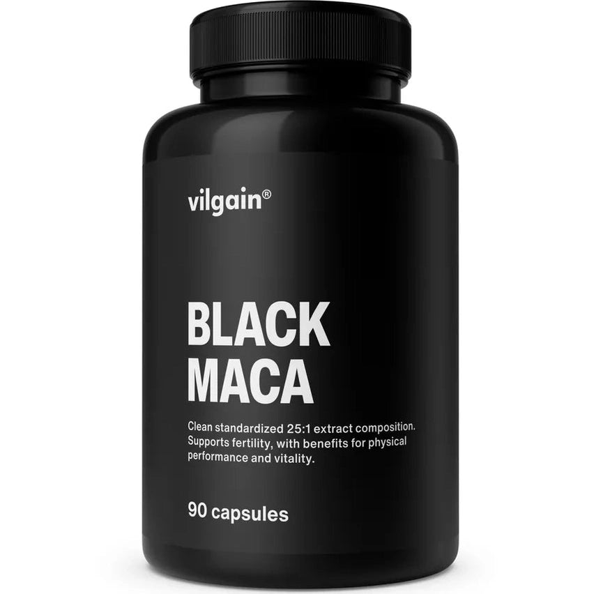 Vilgain Maca Svart - 90 kapsler