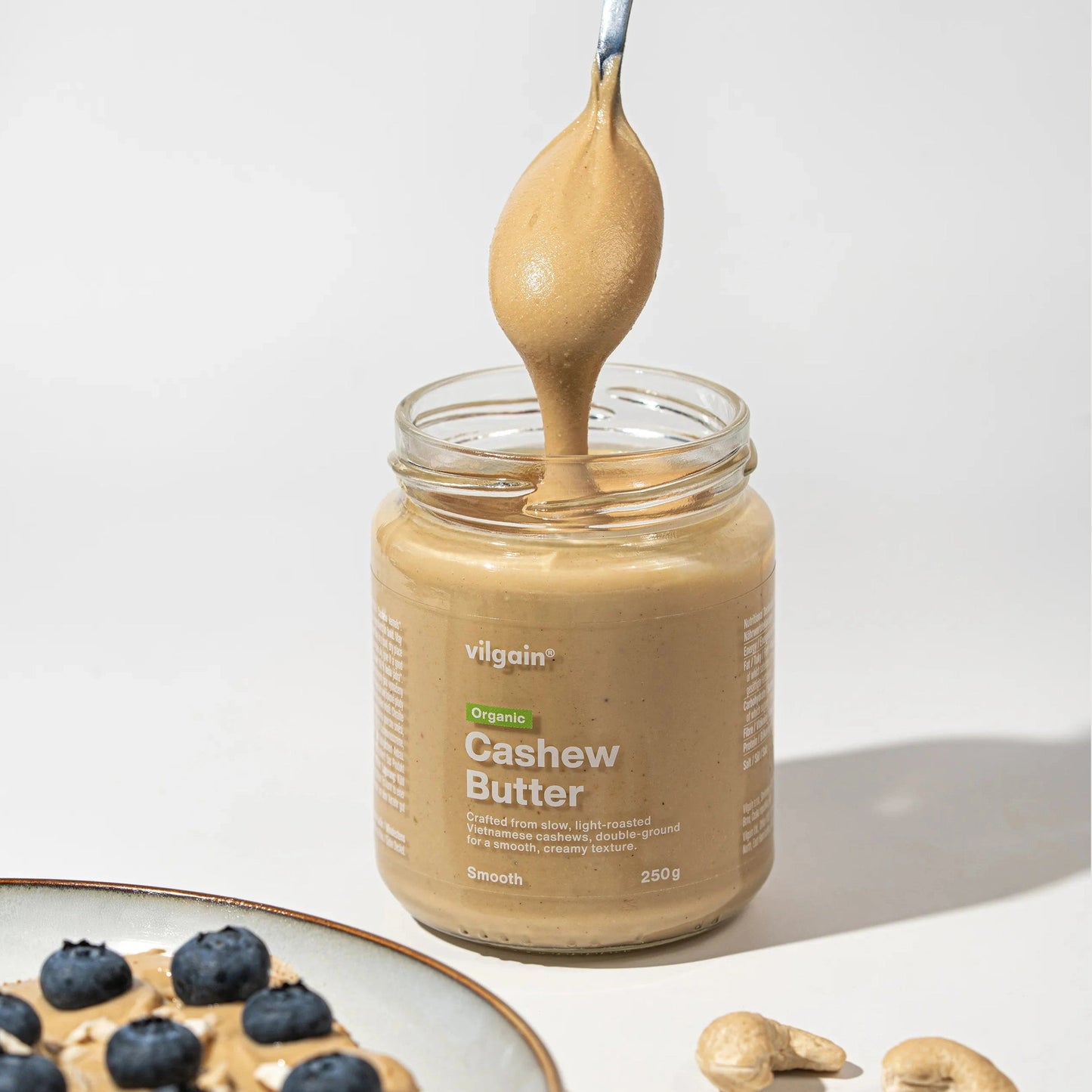 Vilgain Økologisk lettristet cashewnøttsmør
