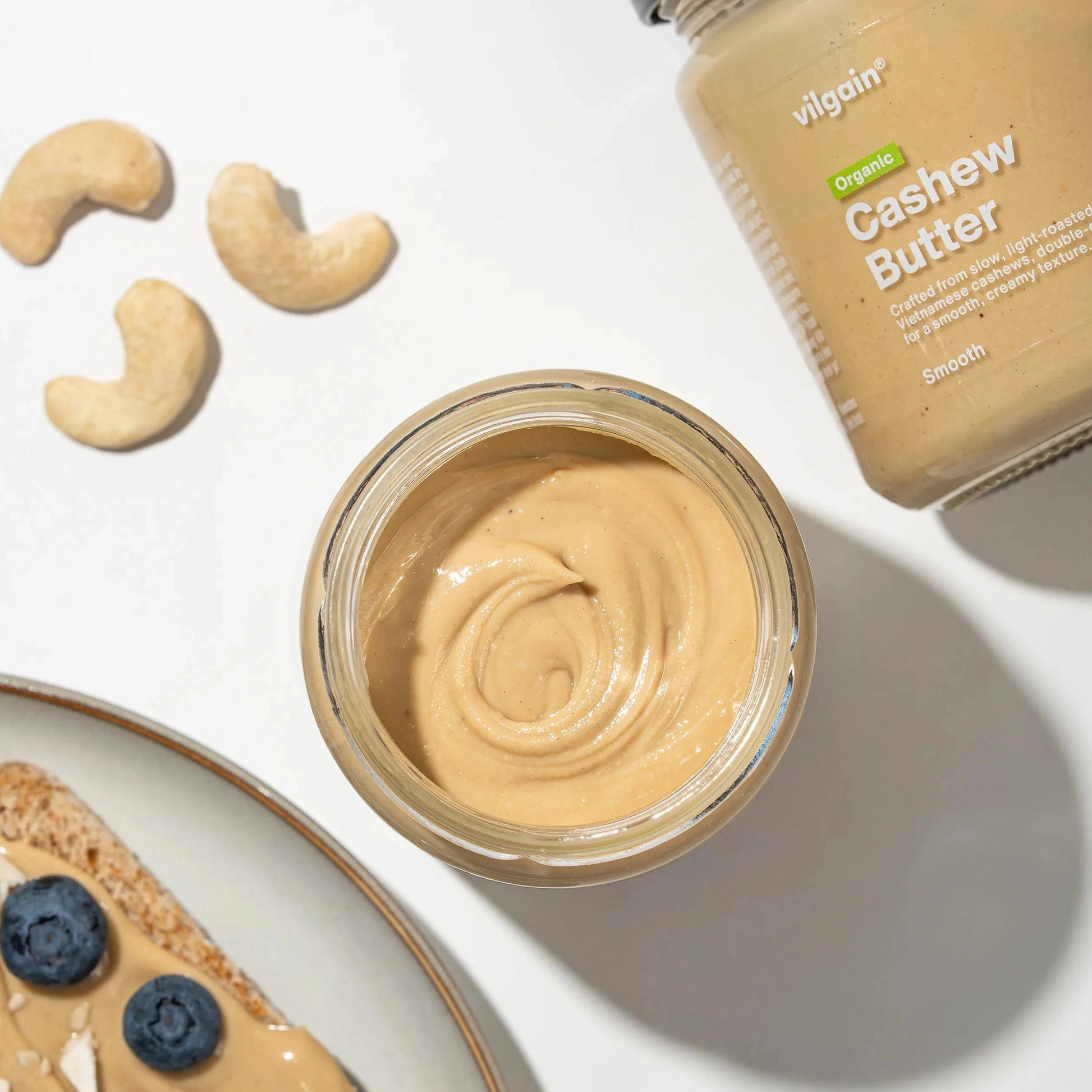 Vilgain Økologisk lettristet cashewnøttsmør