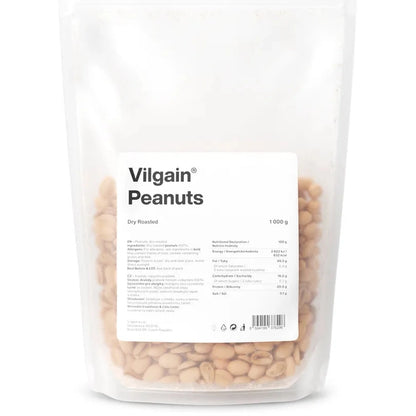 Vilgain Tørrstekte peanøtter - 1000g - Norgain