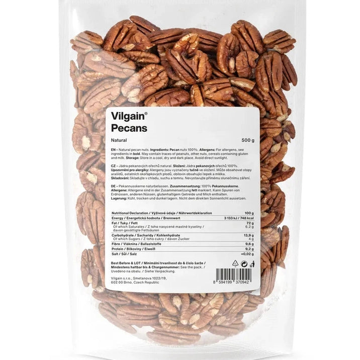 Vilgain Pekannøtter ⁠–⁠ Hele - 500g - Norgain