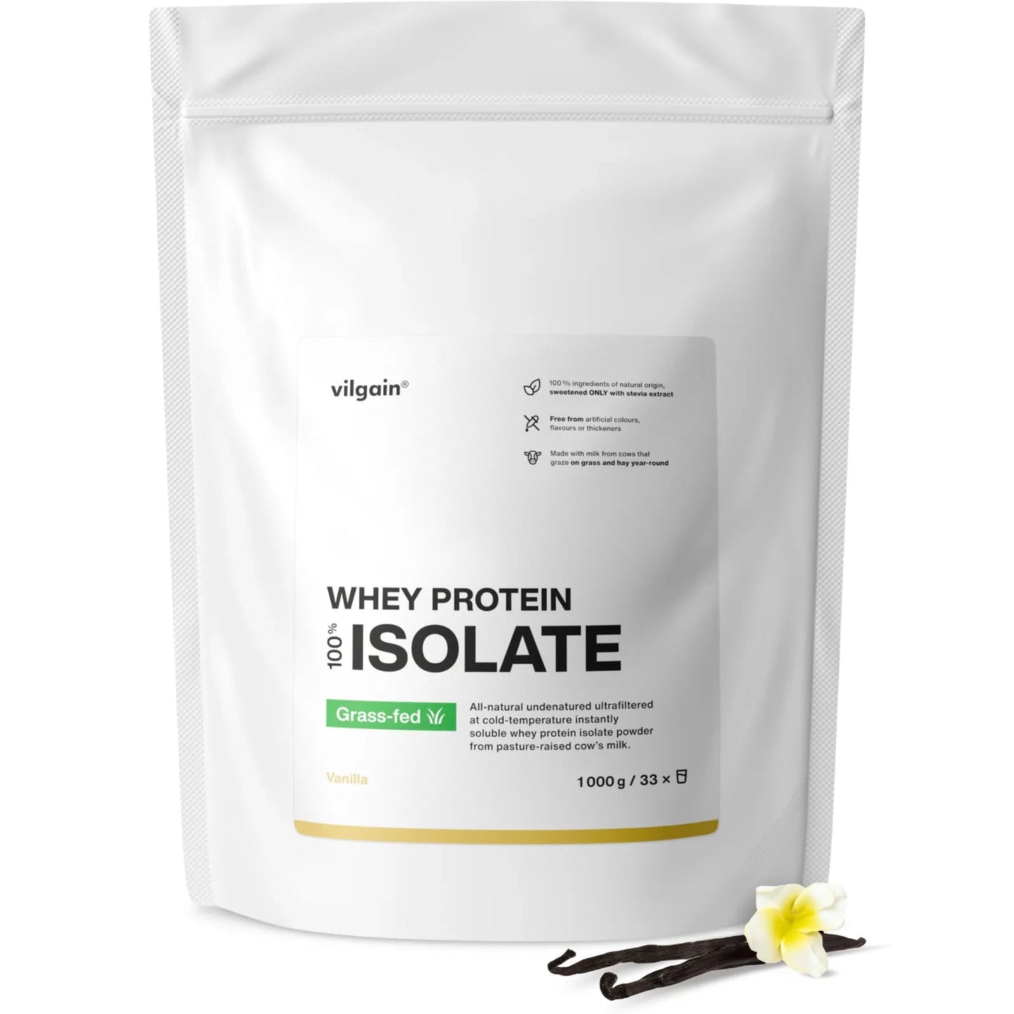 Vilgain Grass-Fed Whey Protein Isolate