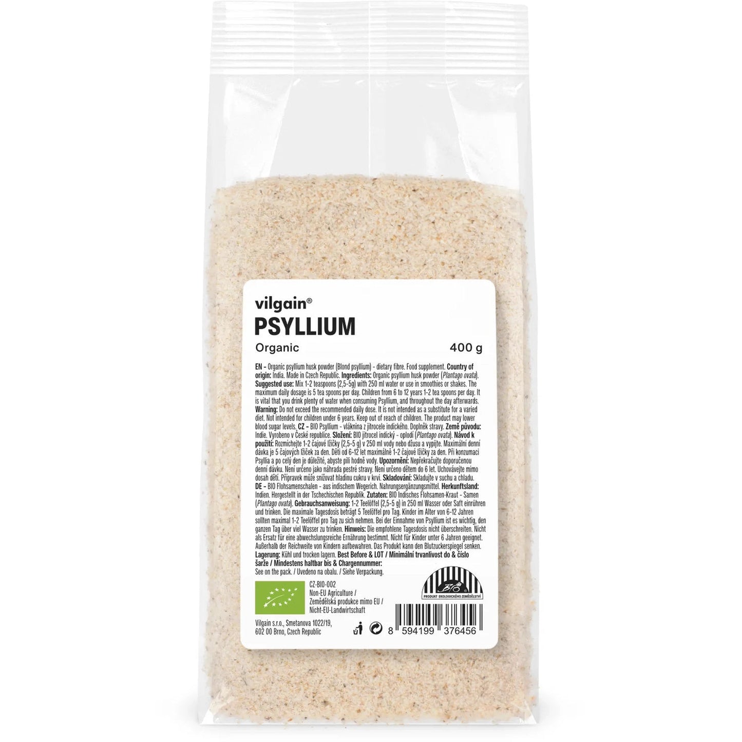 Vilgain Økologisk psyllium - 400g