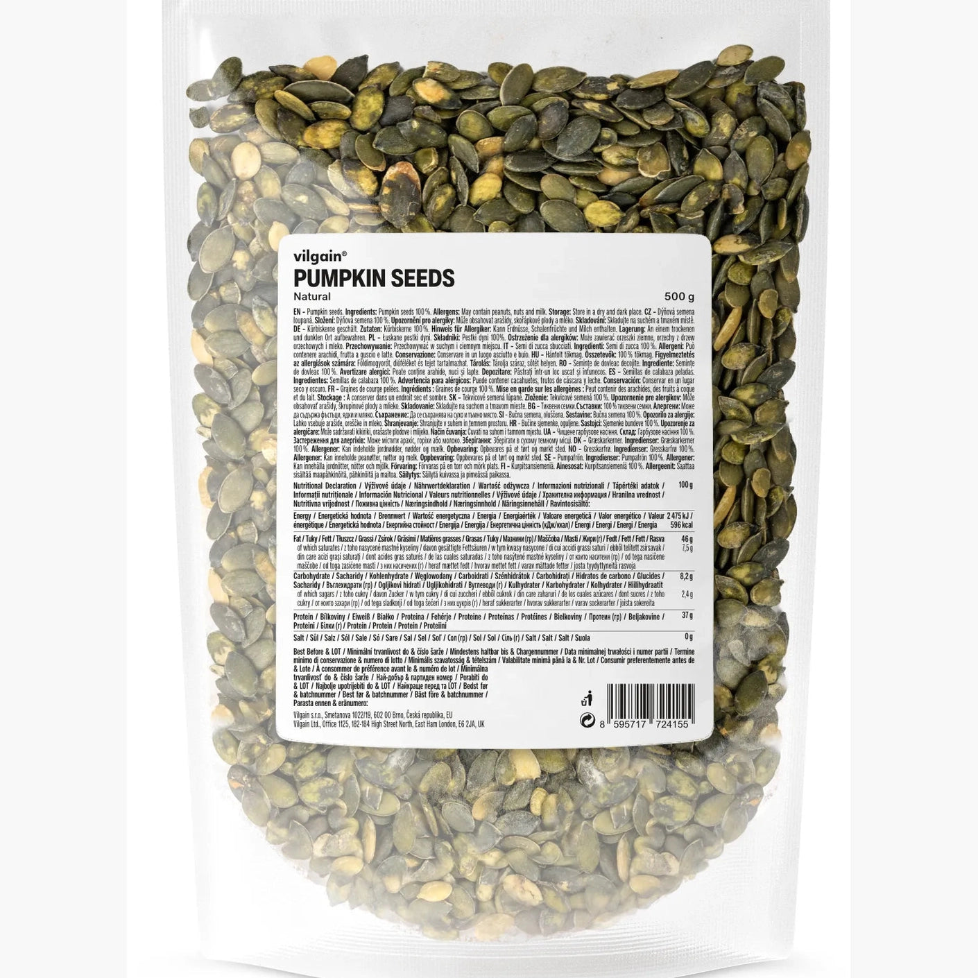 Vilgain Gresskarfrø - naturlige